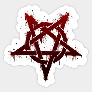 Pentagram Splatter Sticker